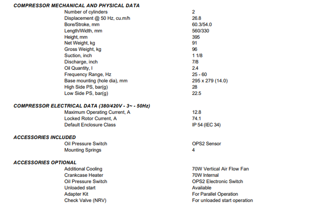EWL Series Semi-Hermetic Compressor D2SC-550-EWL R22 EWL Series Semi-Hermetic Compressor D2SC-550-EWL R22